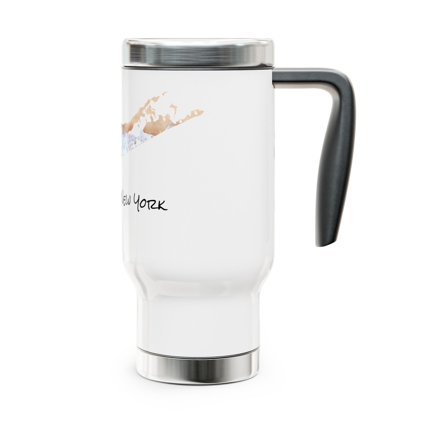 Travel Mug with Handle, 14oz - Sand & Sea