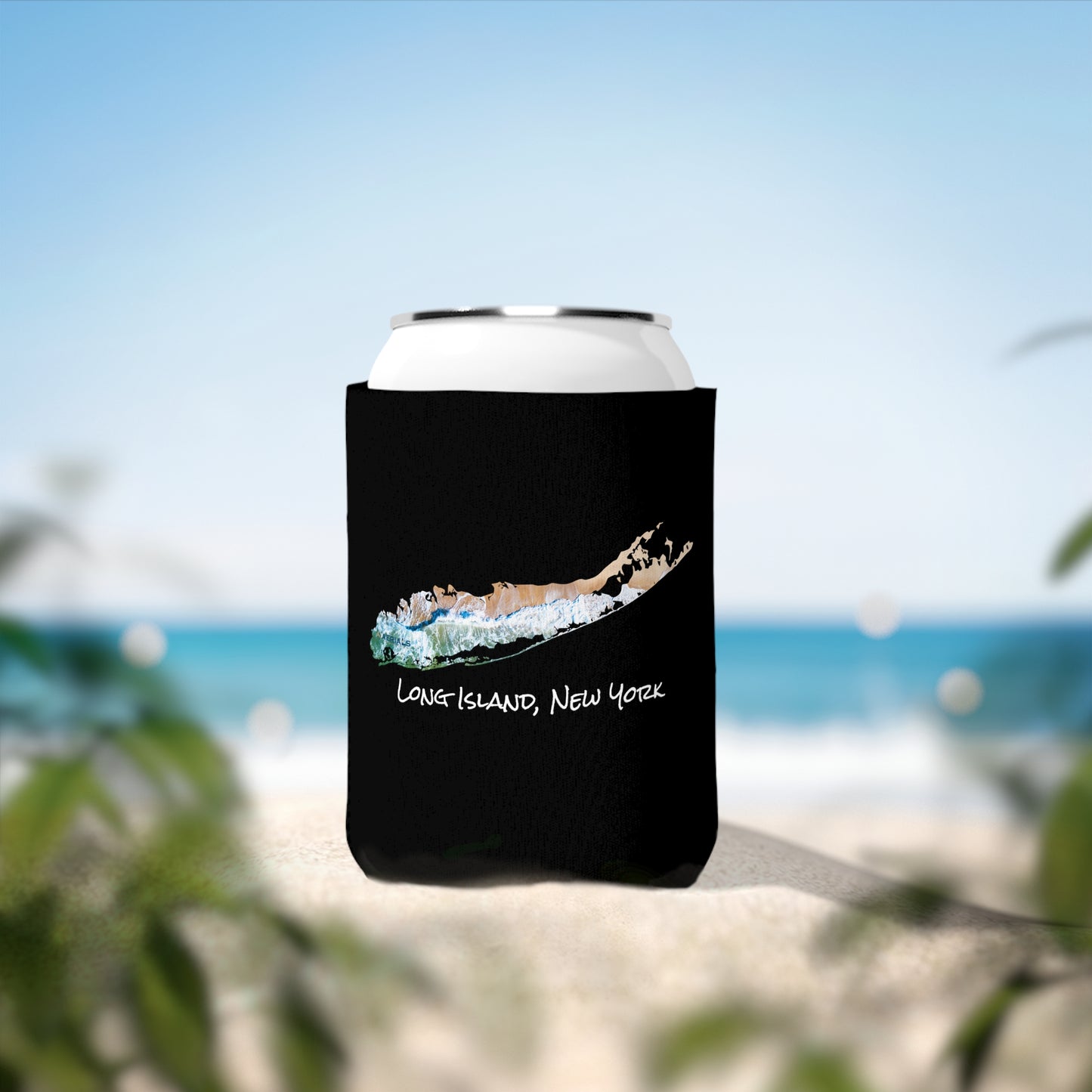 Can Cooler Sleeve Black - Sand & Sea