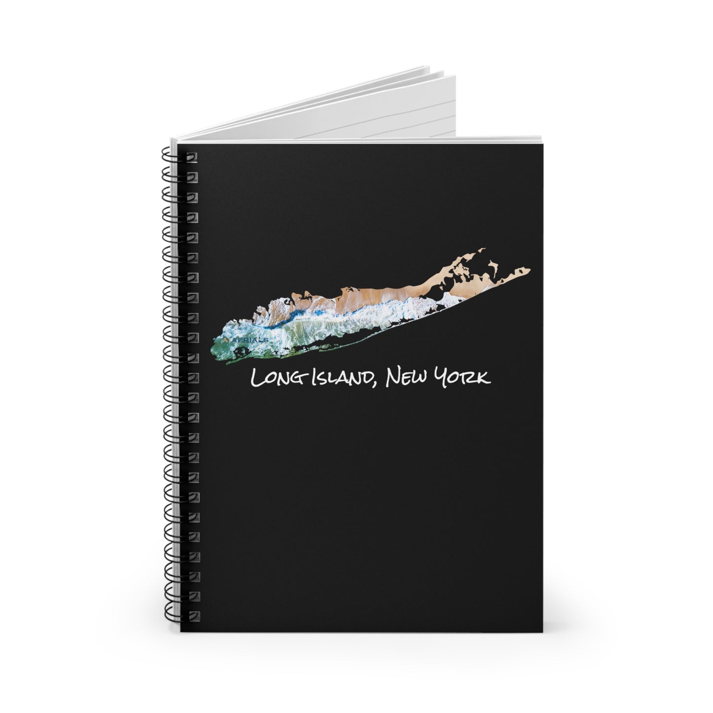 Spiral Notebook Black - Sand & Sea