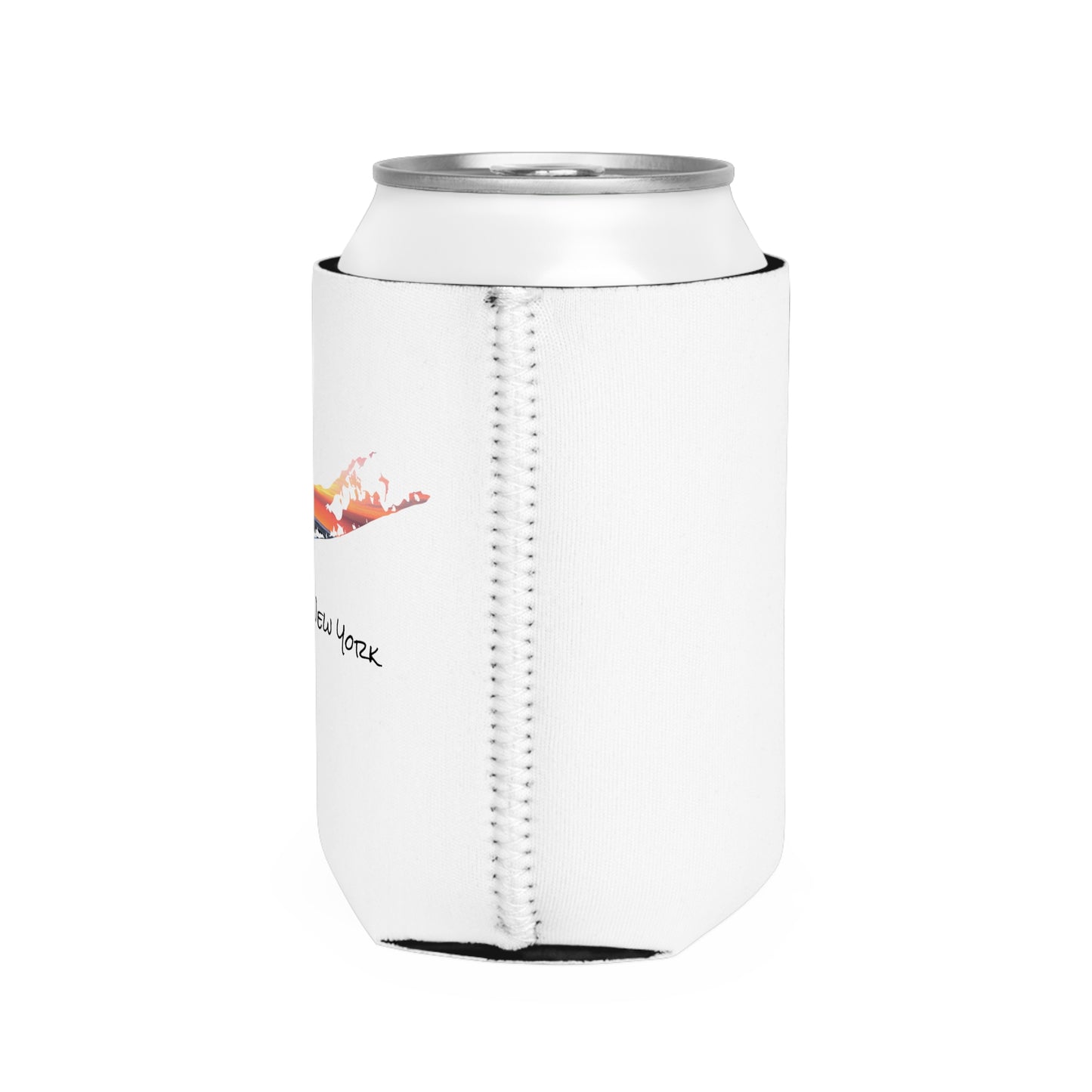 Can Cooler Sleeve White - Fire Island Lighthouse