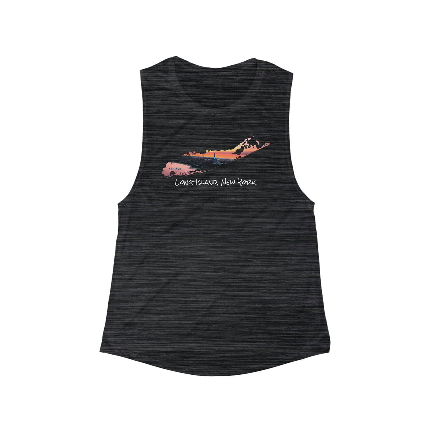 Women's Flowy Scoop Muscle Tank - Fire Island Lighthouse