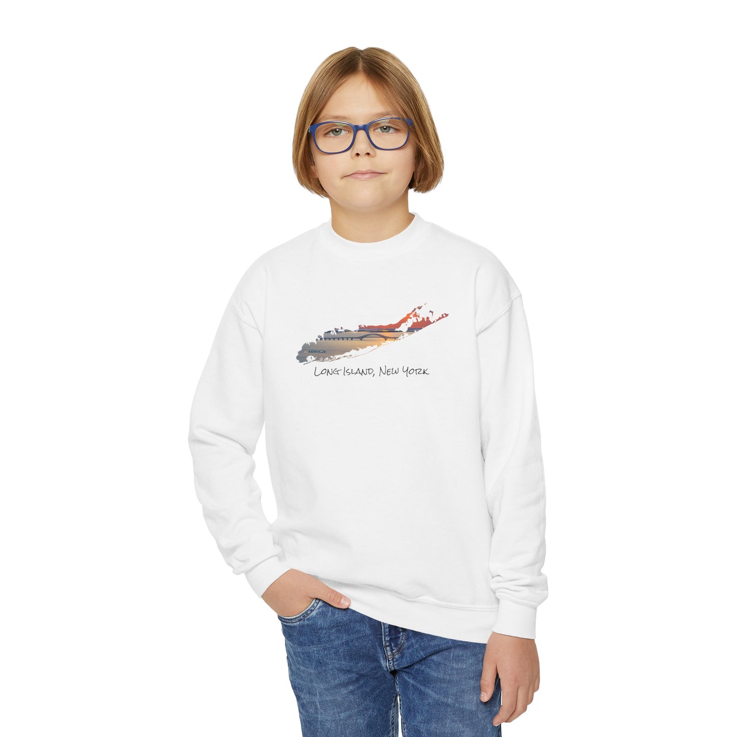 Youth Crewneck Sweatshirt - Great South Bay Bridge