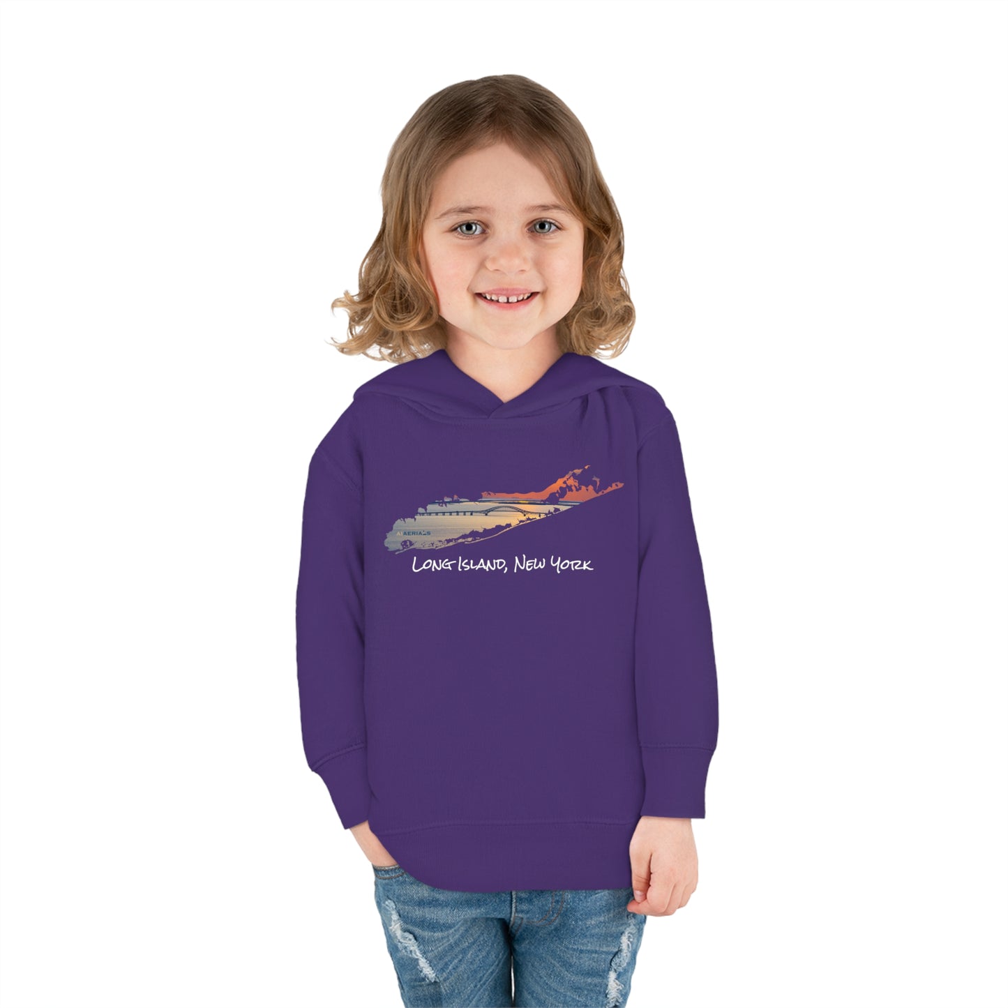 Toddler Pullover Fleece Hoodie - Great South Bay Bridge