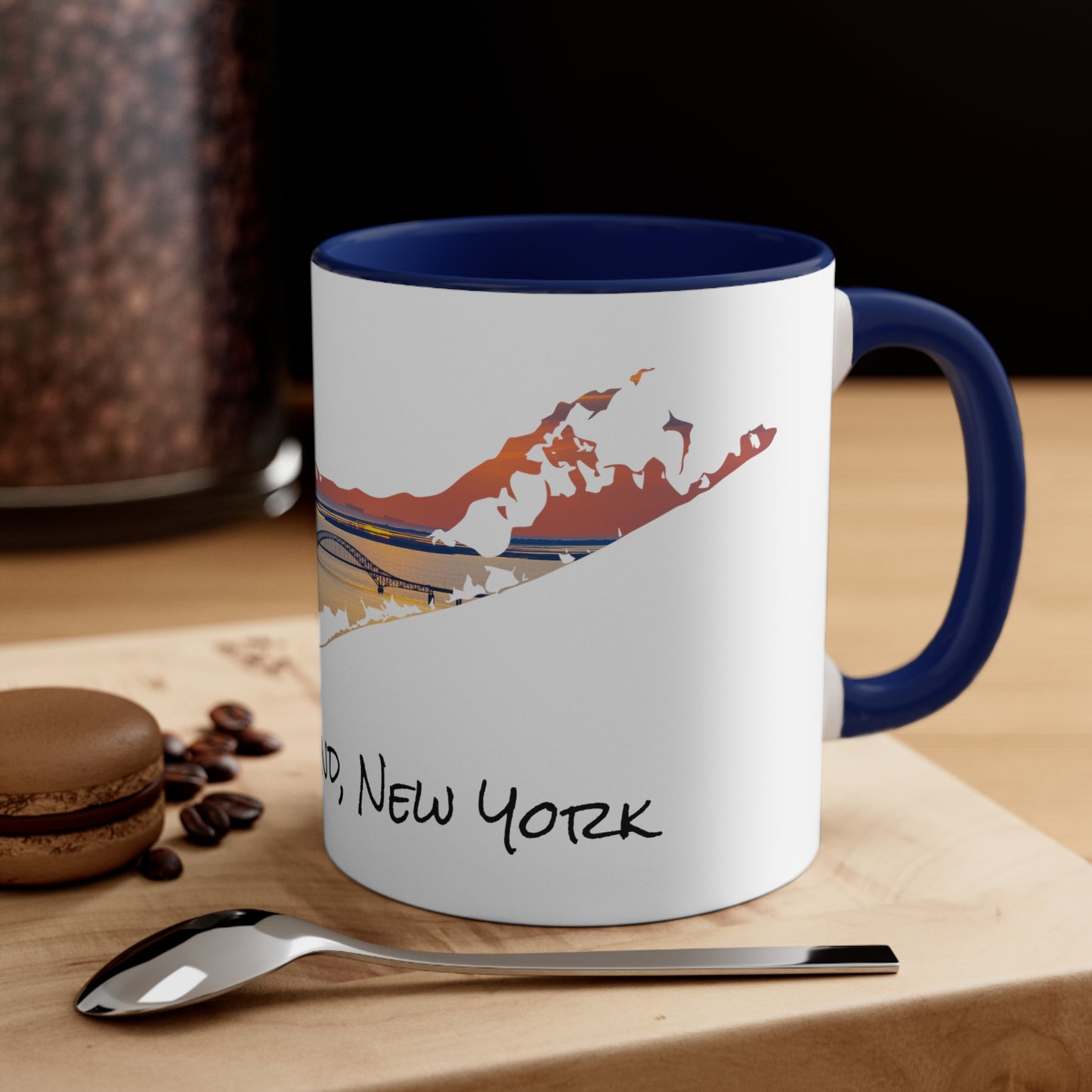 Accent Coffee Mug, 11oz - Great South Bay Bridge