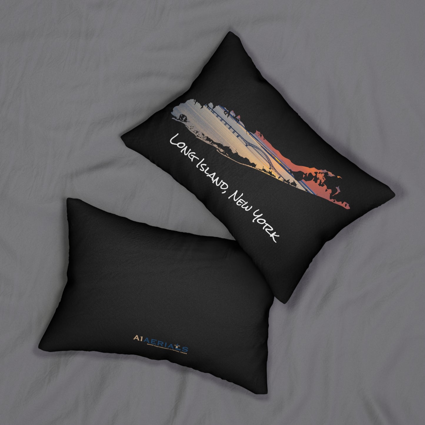 Lumbar Pillow Black - Great South Bay Bridge