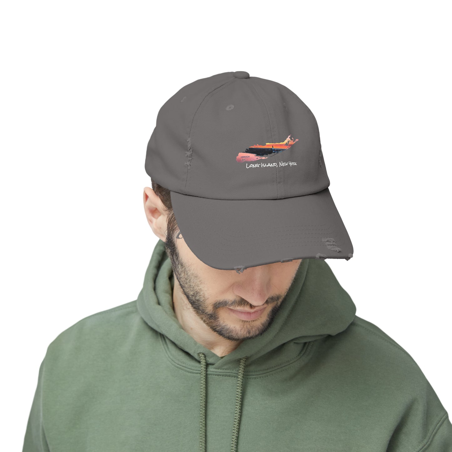 Unisex Distressed Cap - Fire Island Lighthouse