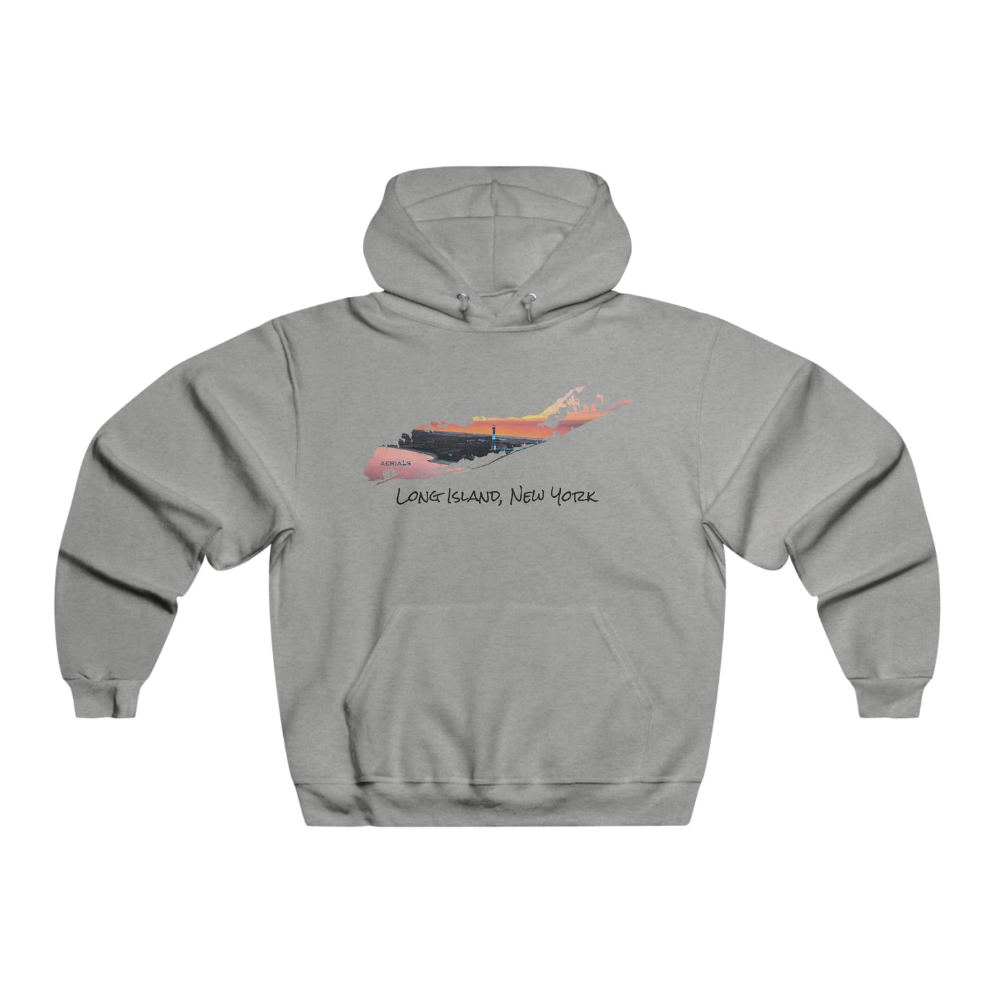 Men's Hooded Sweatshirt - Fire Island Lighthouse