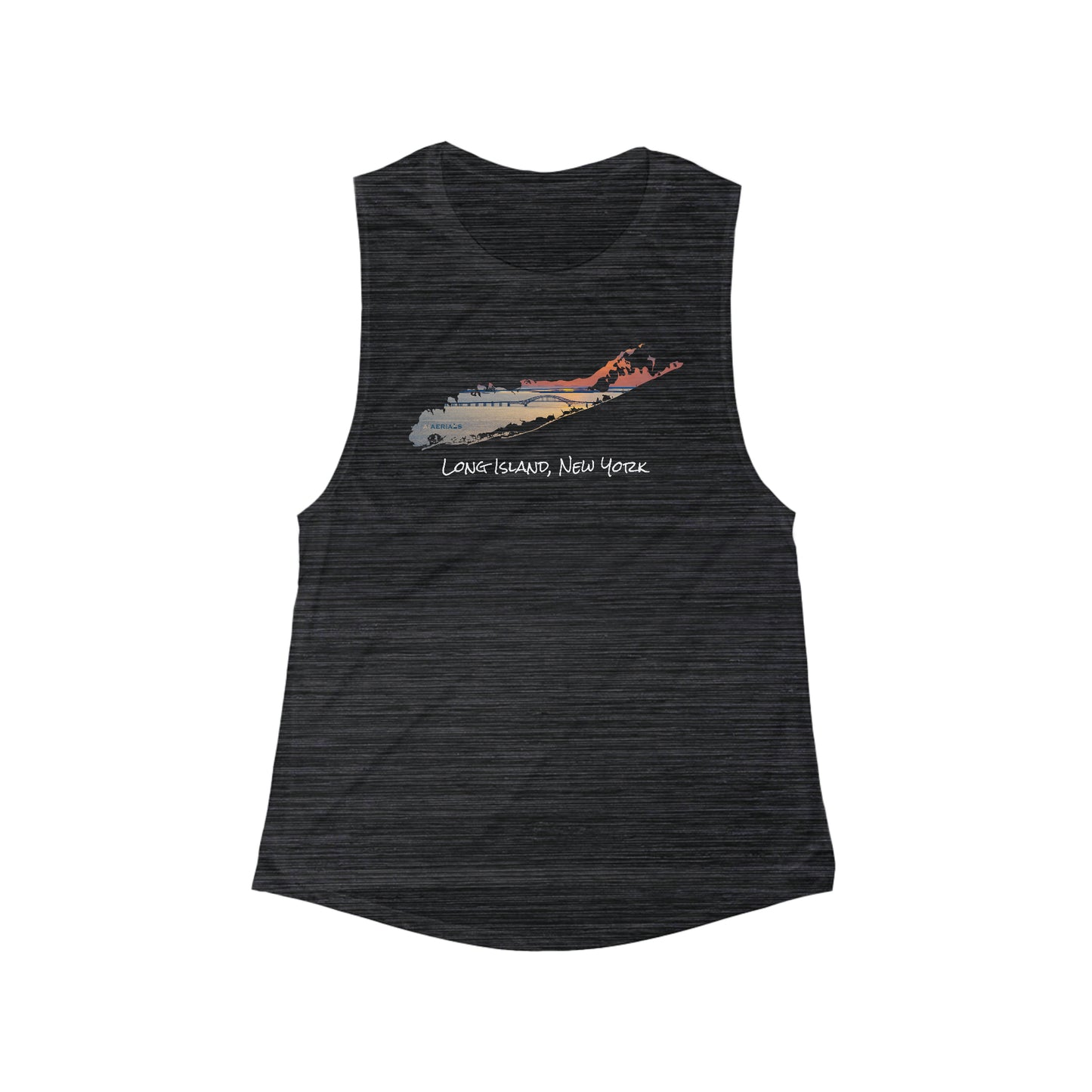 Women's Flowy Scoop Muscle Tank - Great South Bay Bridge