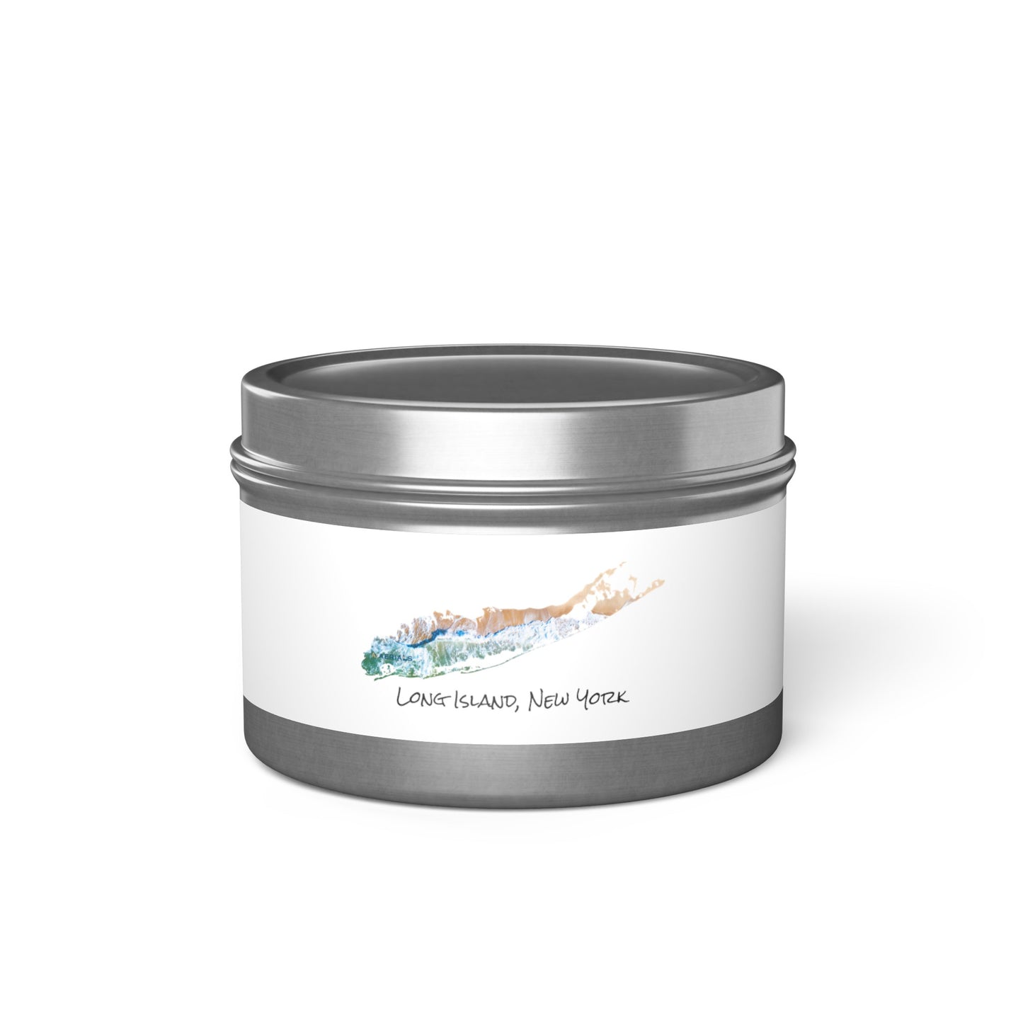 Tin Candle (2 sizes) - Sand & Sea