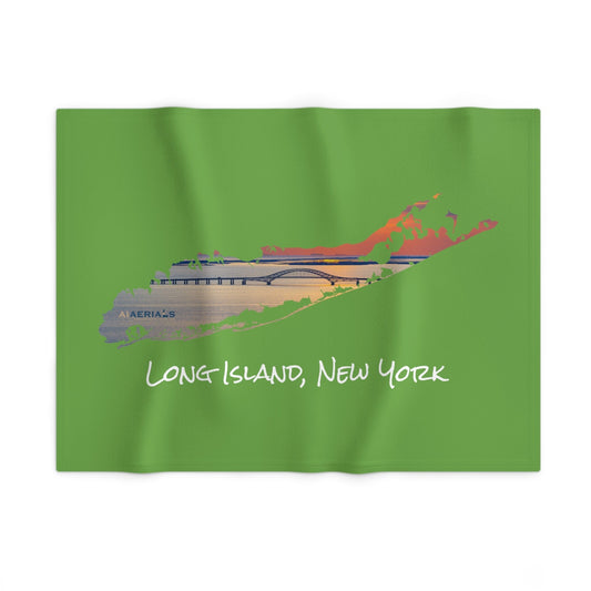 Soft Fleece Baby Blanket Green - Great South Bay Bridge