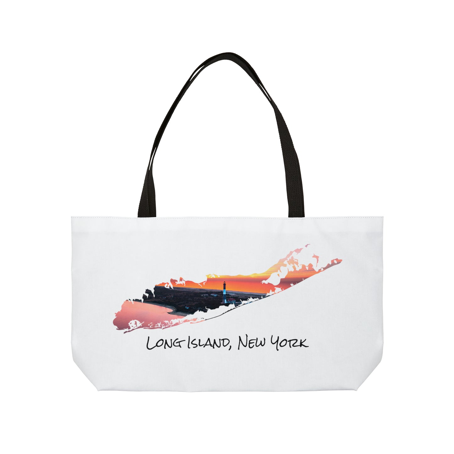 Weekender Tote Bag White - Fire Island Lighthouse