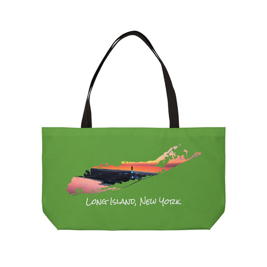 Weekender Tote Bag Green - Fire Island Lighthouse