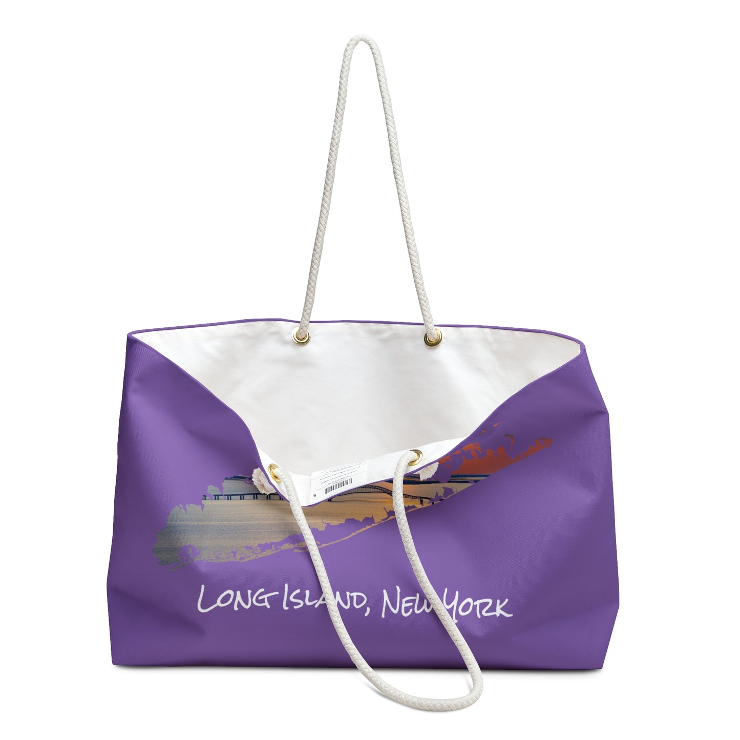 Weekender Rope Bag Purple - Great South Bay Bridge