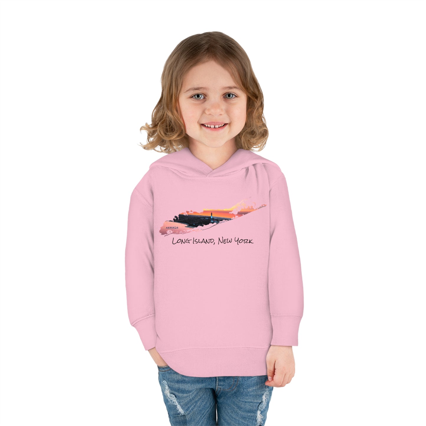 Toddler Pullover Fleece Hoodie - Fire Island Lighthouse