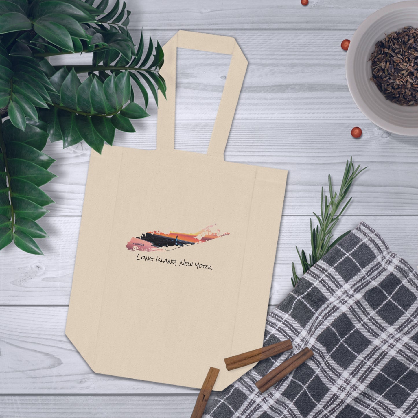 Double Wine Tote Bag - Fire Island