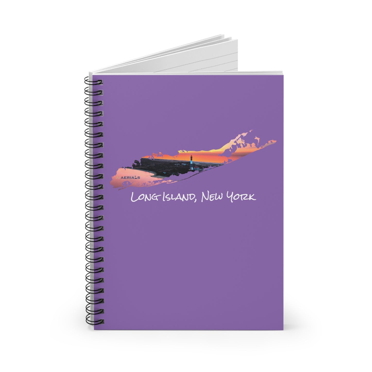 Spiral Notebook Purple - Fire Island Lighthouse