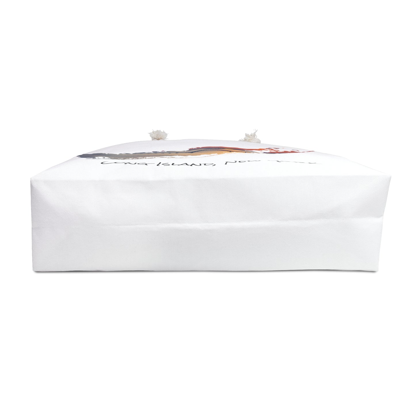 Weekender Rope Bag White - Great South Bay Bridge