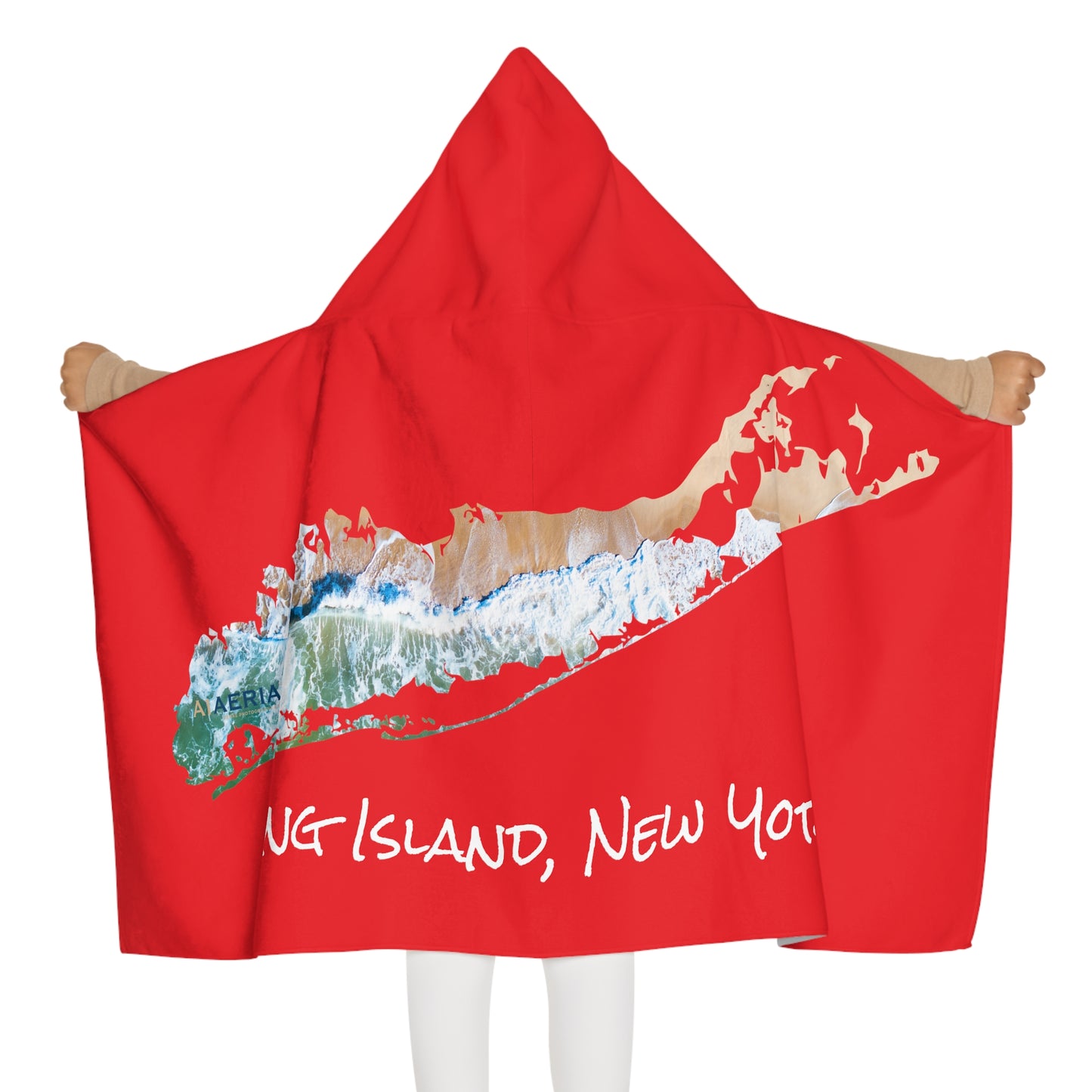 Youth Hooded Towel Red - Sand & Sea