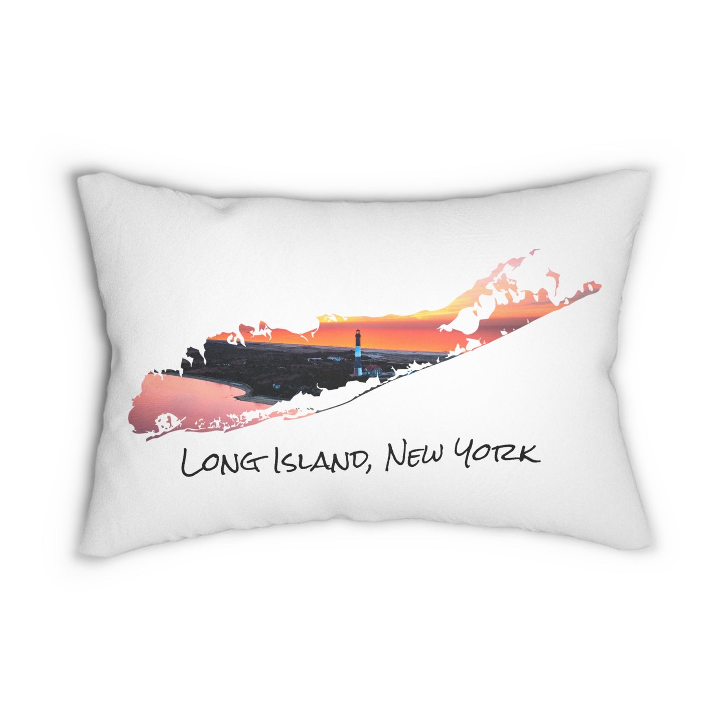 Lumbar Pillow White - Fire Island Lighthouse