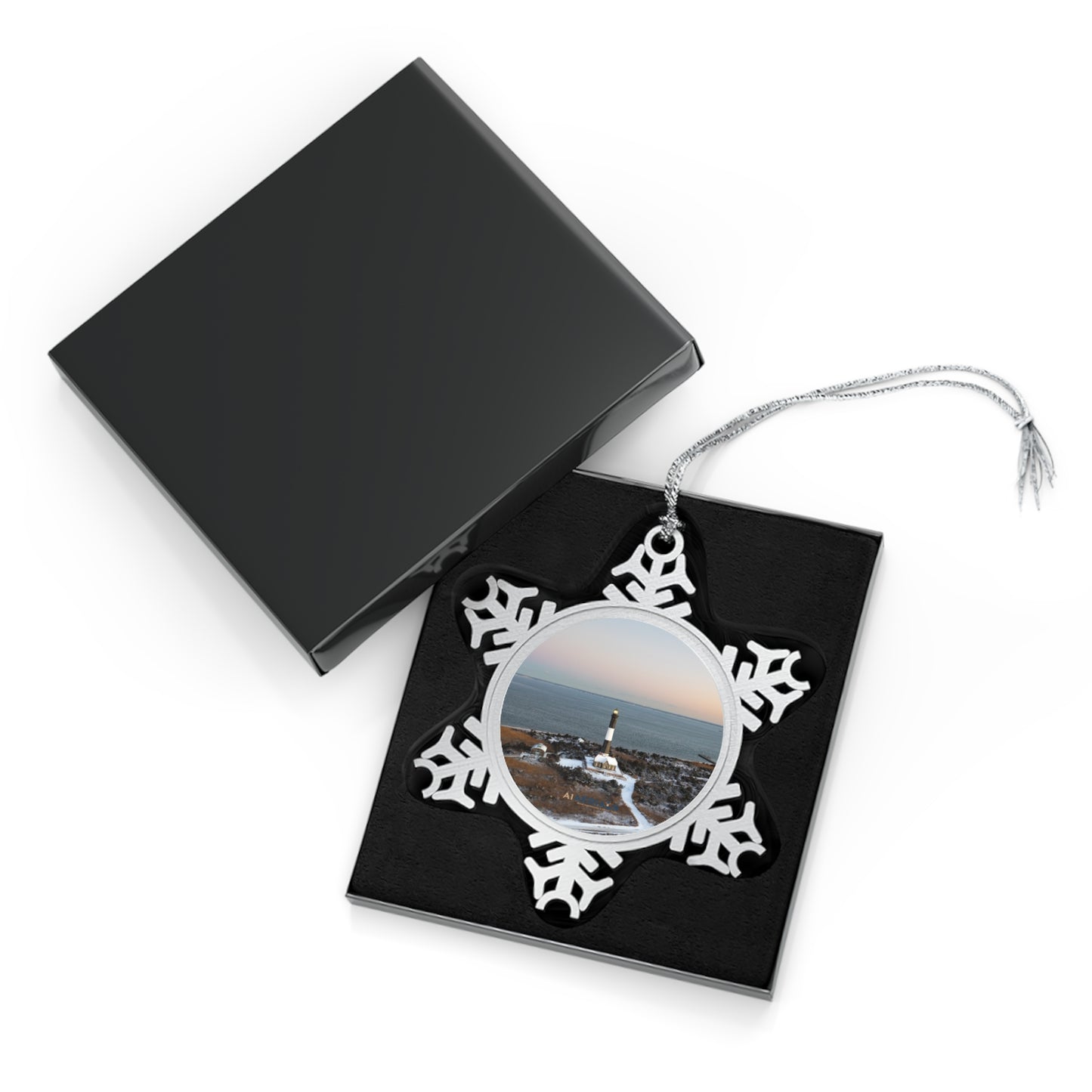 Pewter Snowflake Ornament - Winter at Fire Island