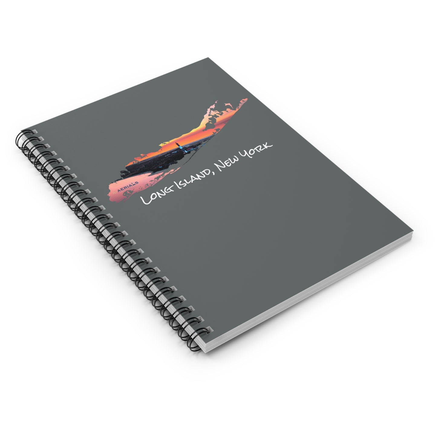 Spiral Notebook Grey - Fire Island Lighthouse