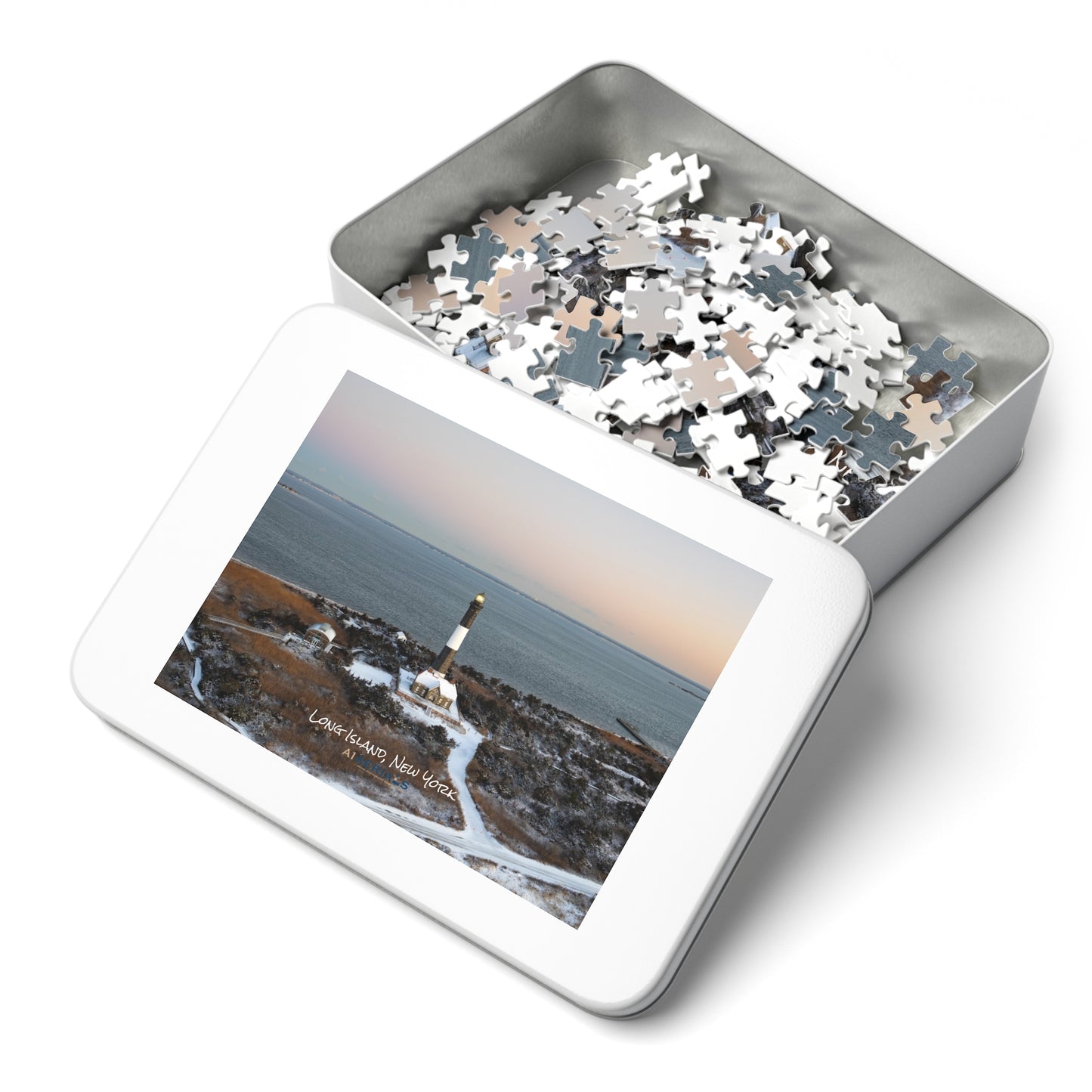 Puzzle in Tin (252 Pieces) - Winter at Fire Island