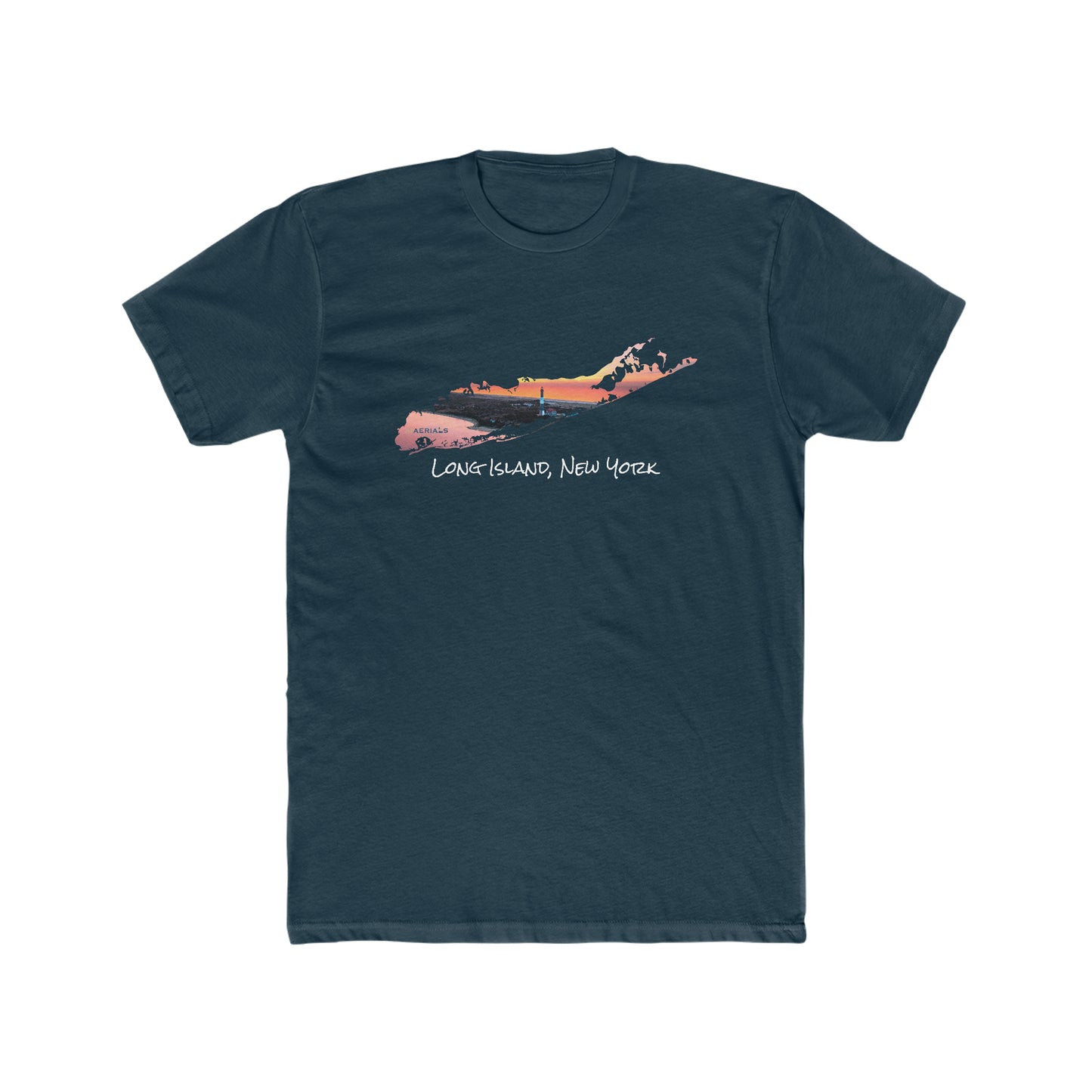 Men's Cotton Crew Tee - Fire Island Lighthouse