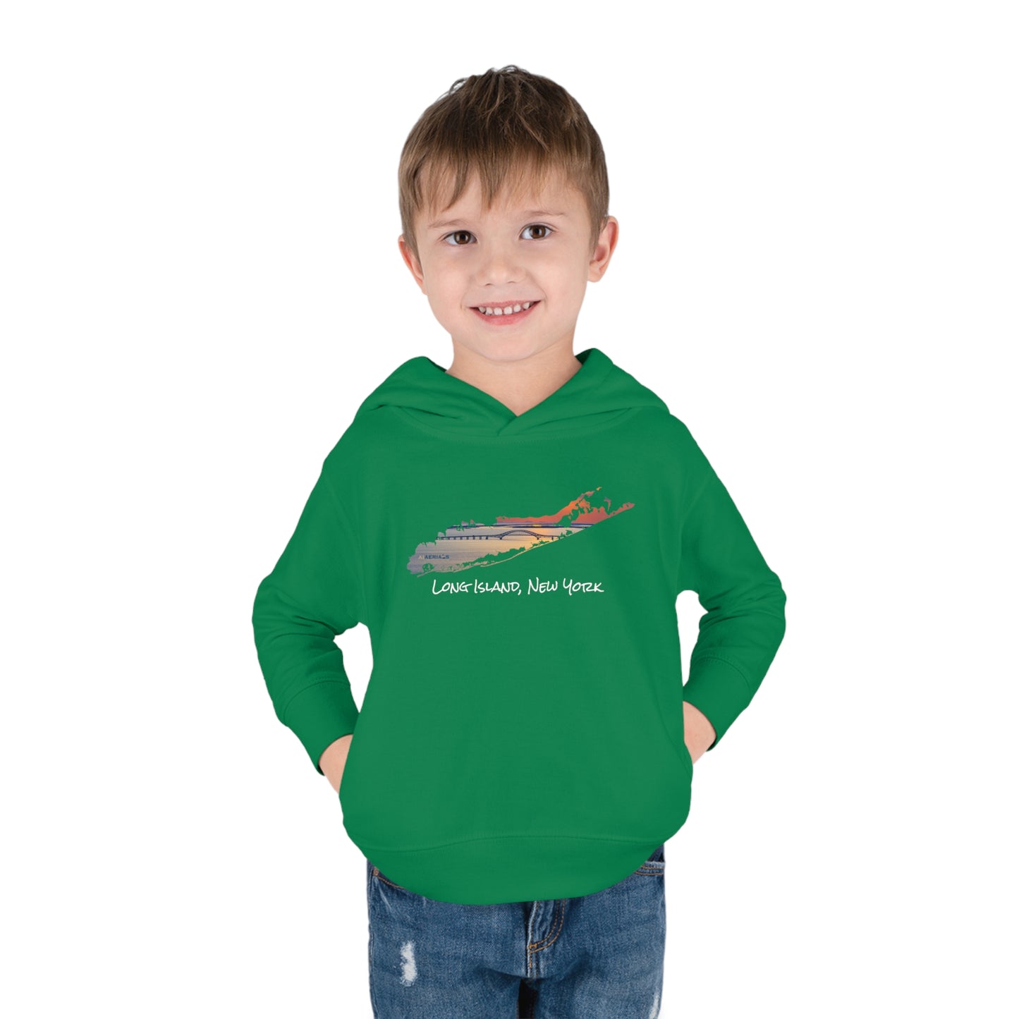 Toddler Pullover Fleece Hoodie - Great South Bay Bridge