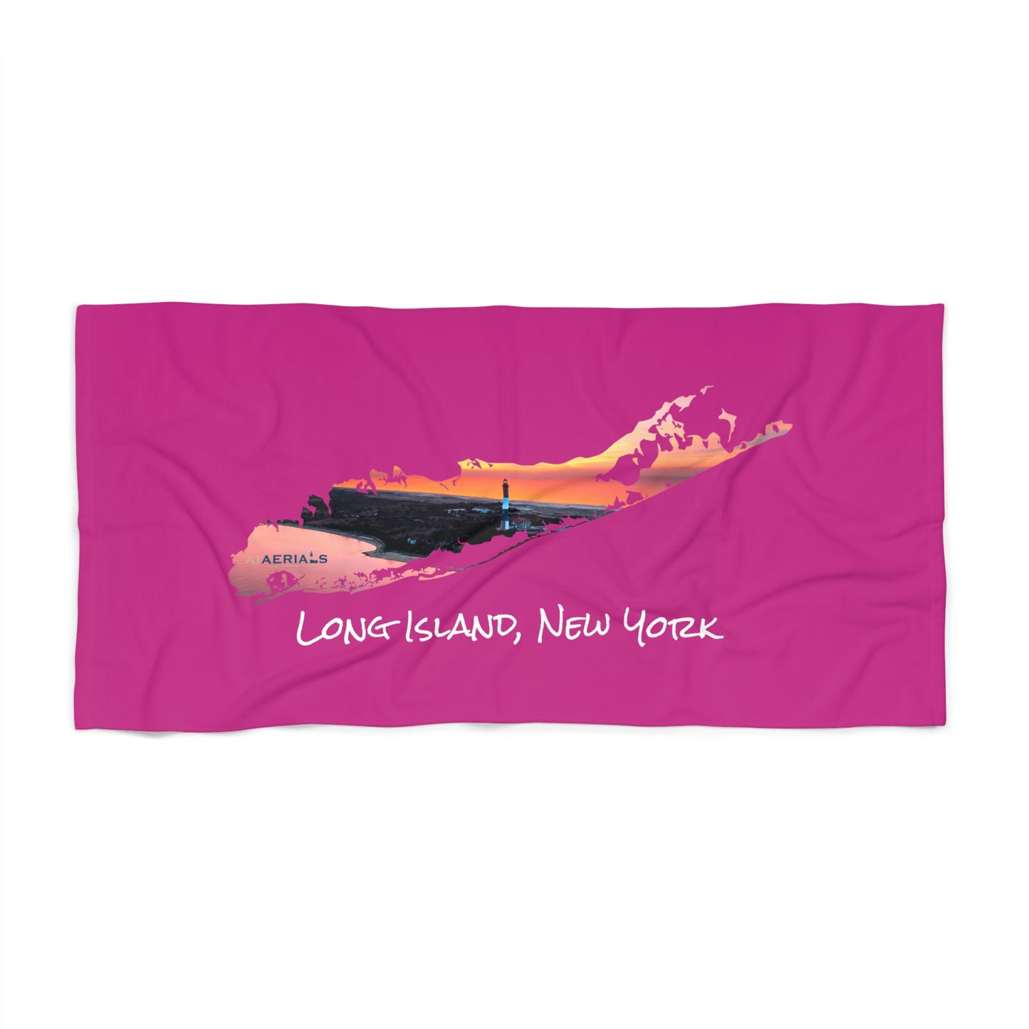 Beach Towel Pink - Fire Island Lighthouse