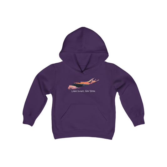 Youth Heavy Blend Hooded Sweatshirt - Fire Island Lighthouse