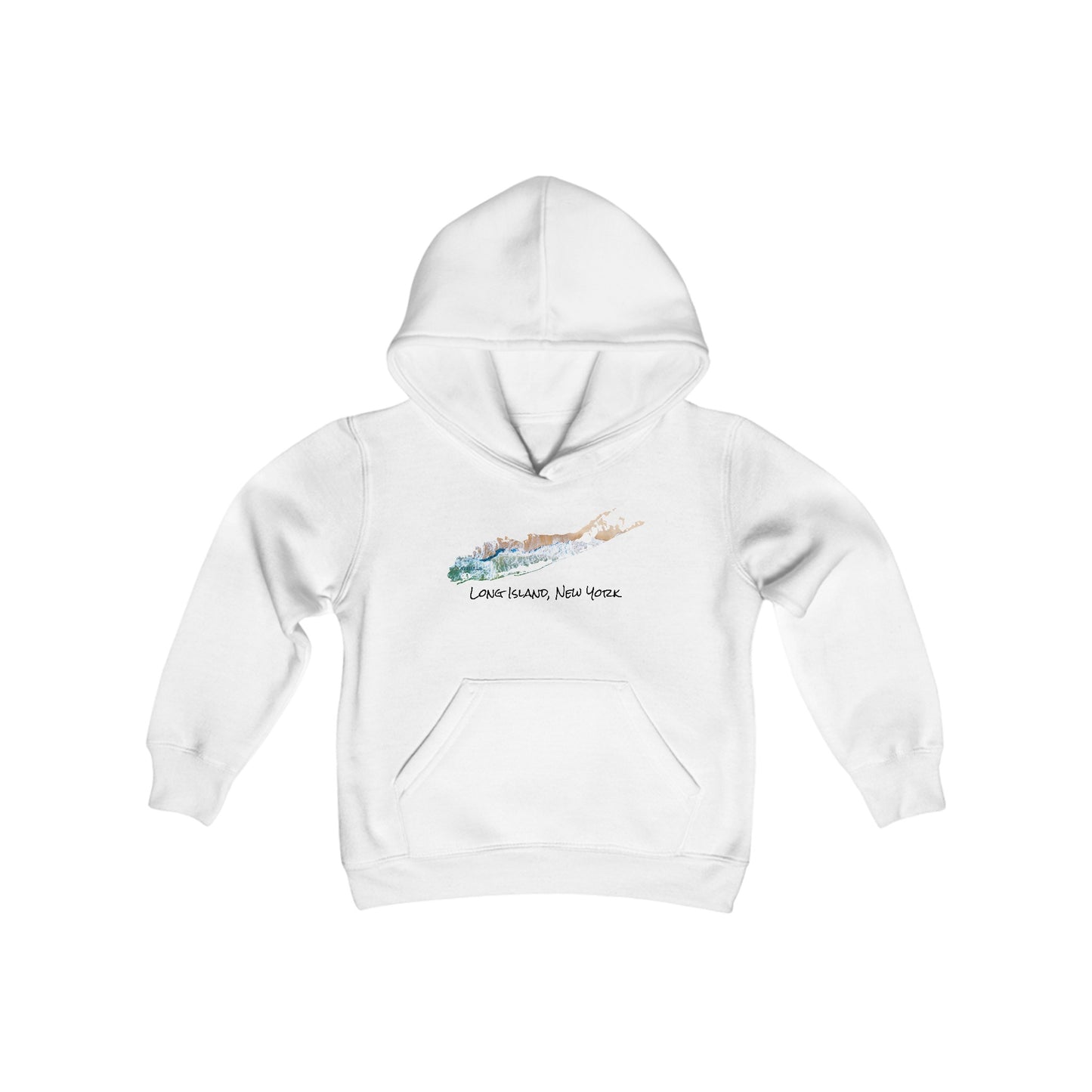 Youth Heavy Blend Hooded Sweatshirt - Sand & Sea