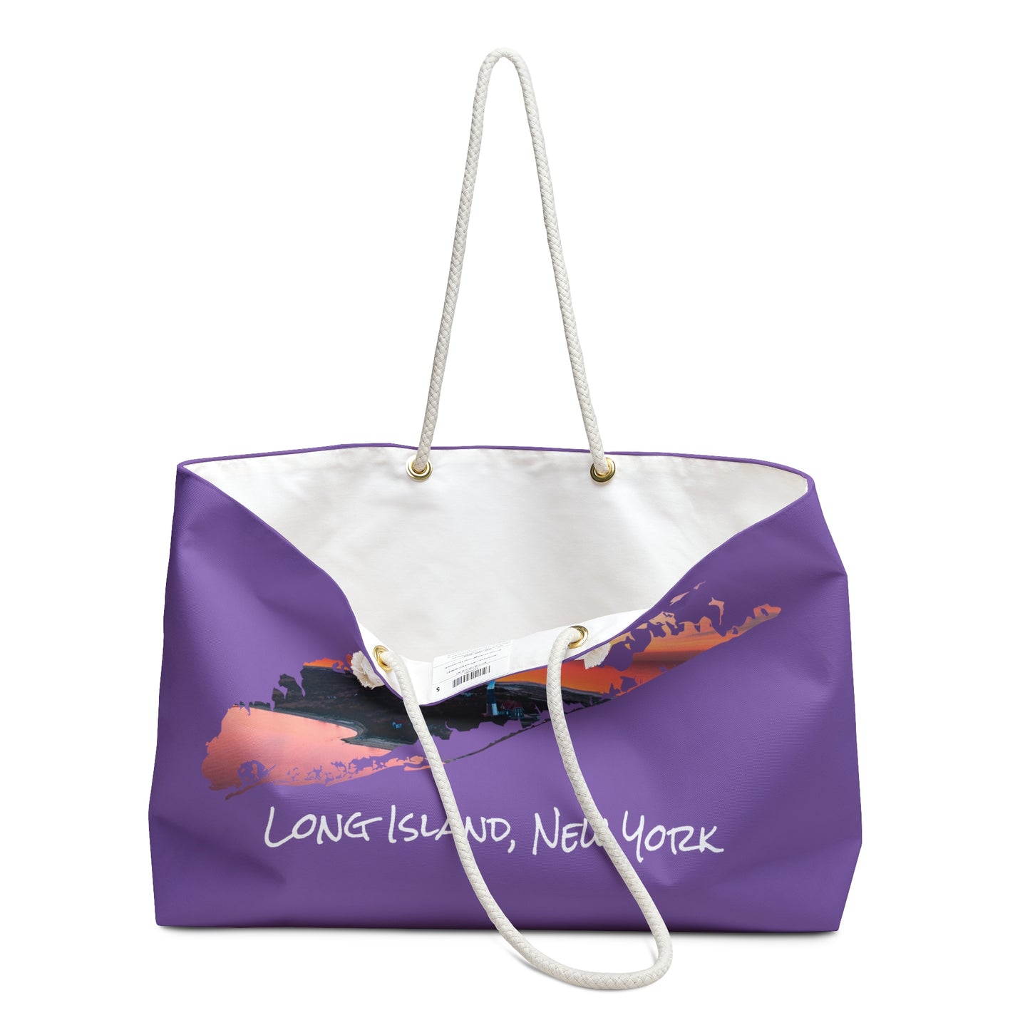 Weekender Rope Bag Purple - Fire Island Lighthouse