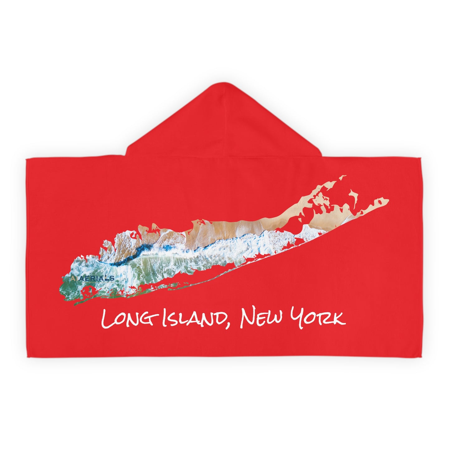 Youth Hooded Towel Red - Sand & Sea