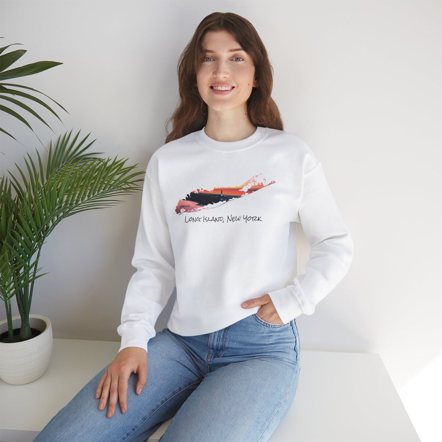 Unisex Heavy Blend™ Crewneck Sweatshirt - Fire Island Lighthouse