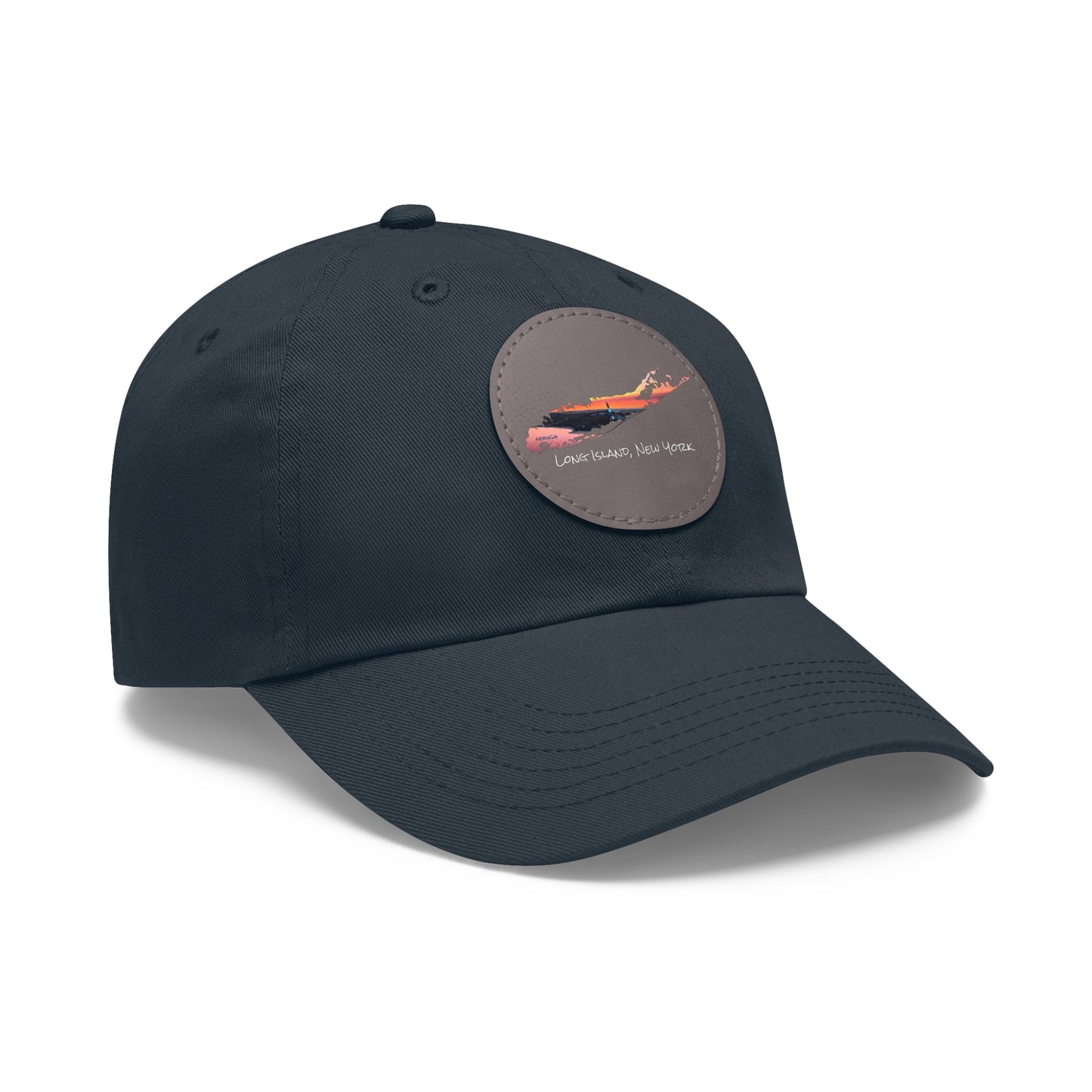 Hat with Round Leather Patch - Fire Island Lighthouse