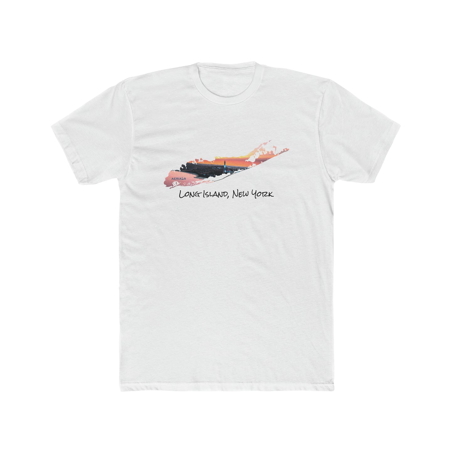 Men's Cotton Crew Tee - Fire Island Lighthouse