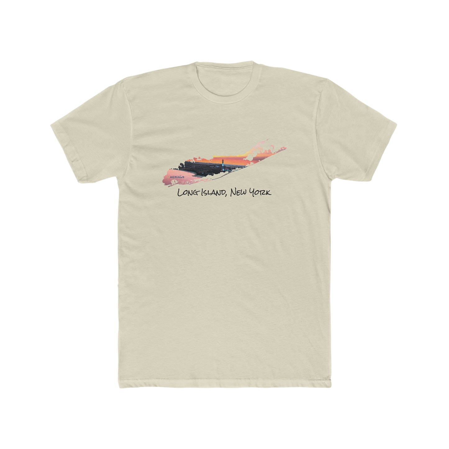 Men's Cotton Crew Tee - Fire Island Lighthouse