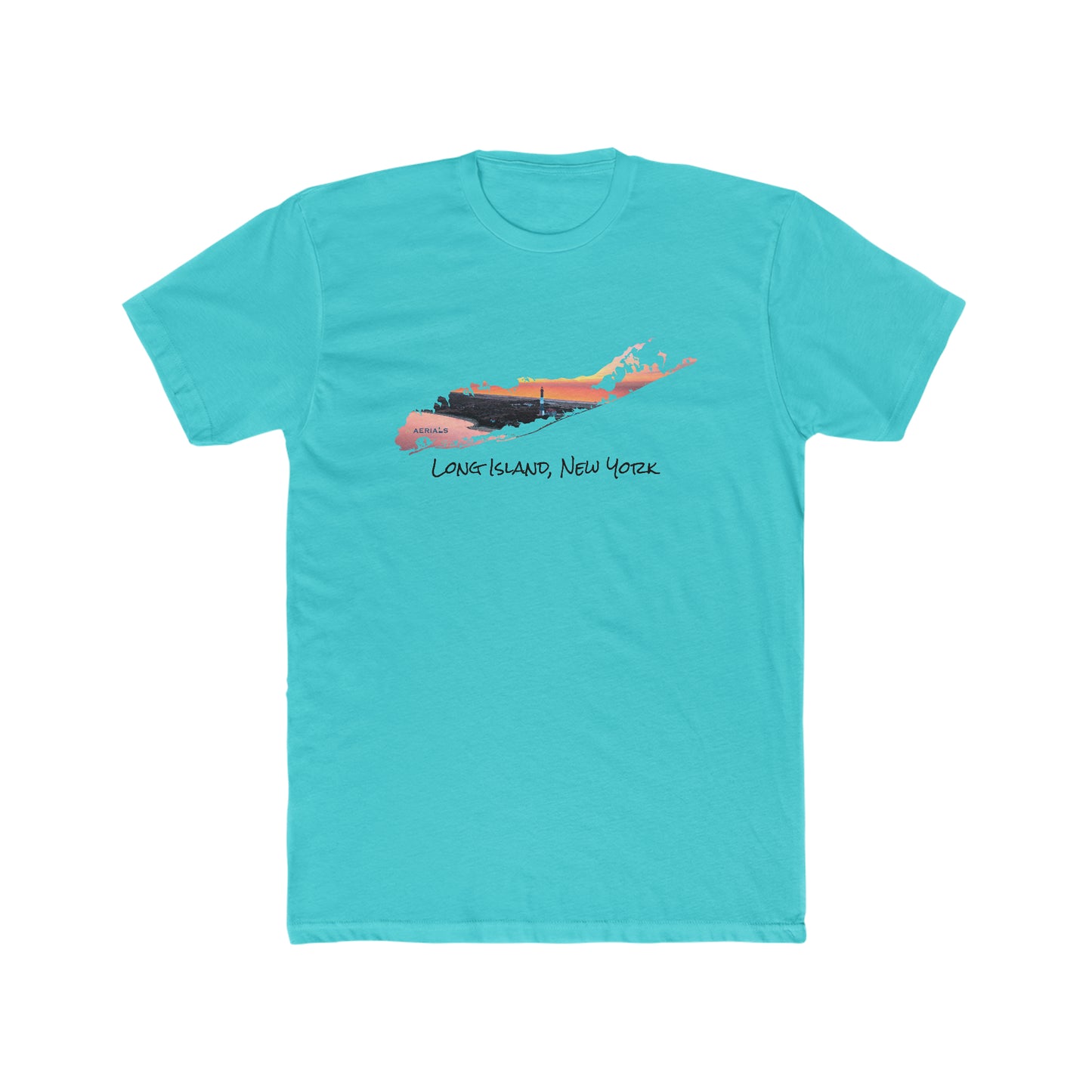 Men's Cotton Crew Tee - Fire Island Lighthouse