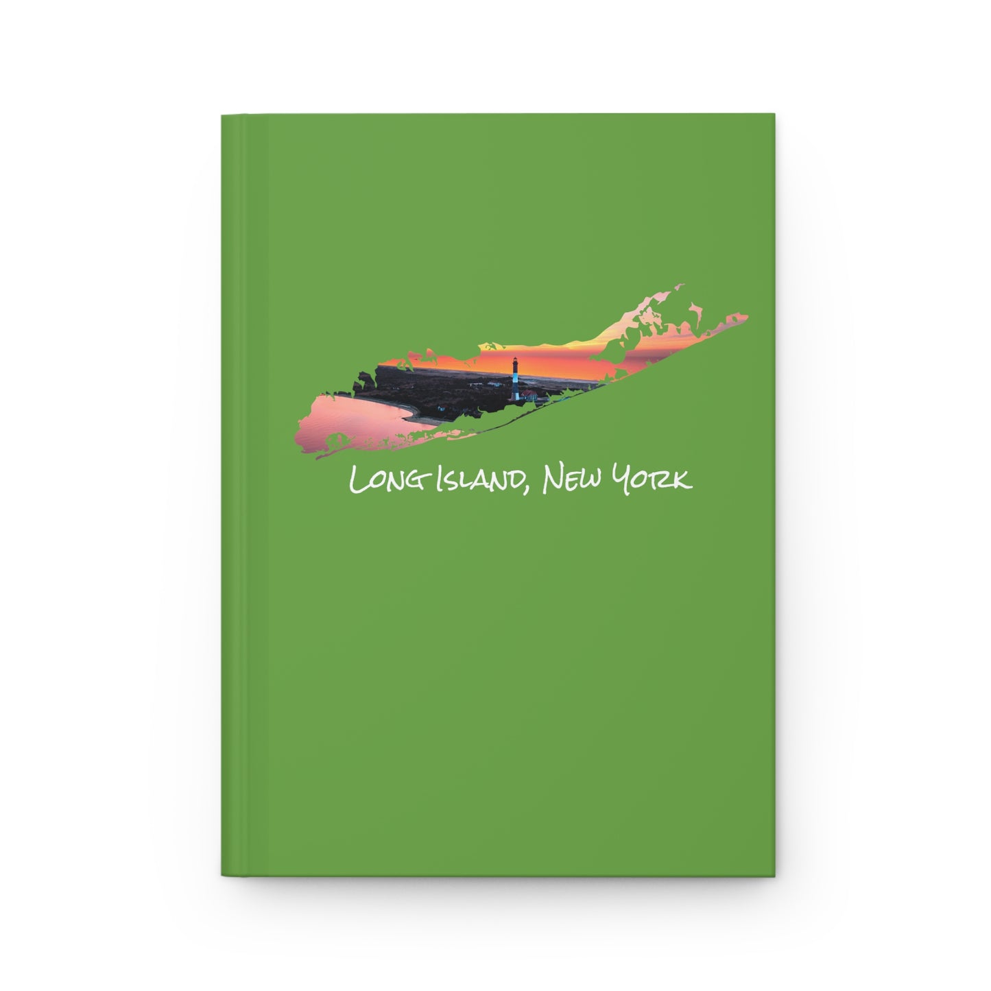 Hardcover Journal Matte Light Green - Fire Island Lighthouse