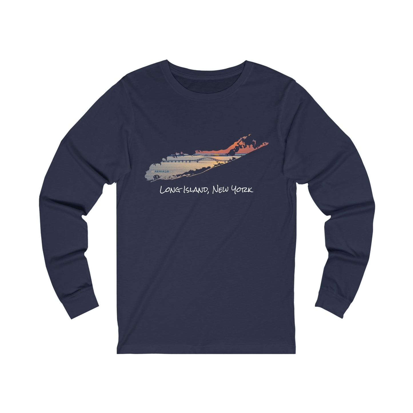 Unisex Jersey Long Sleeve Tee - Great South Bay Bridge