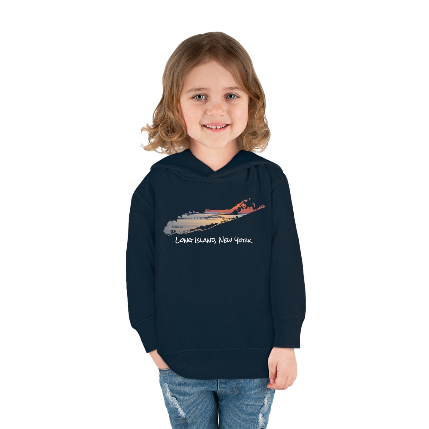 Toddler Pullover Fleece Hoodie - Great South Bay Bridge