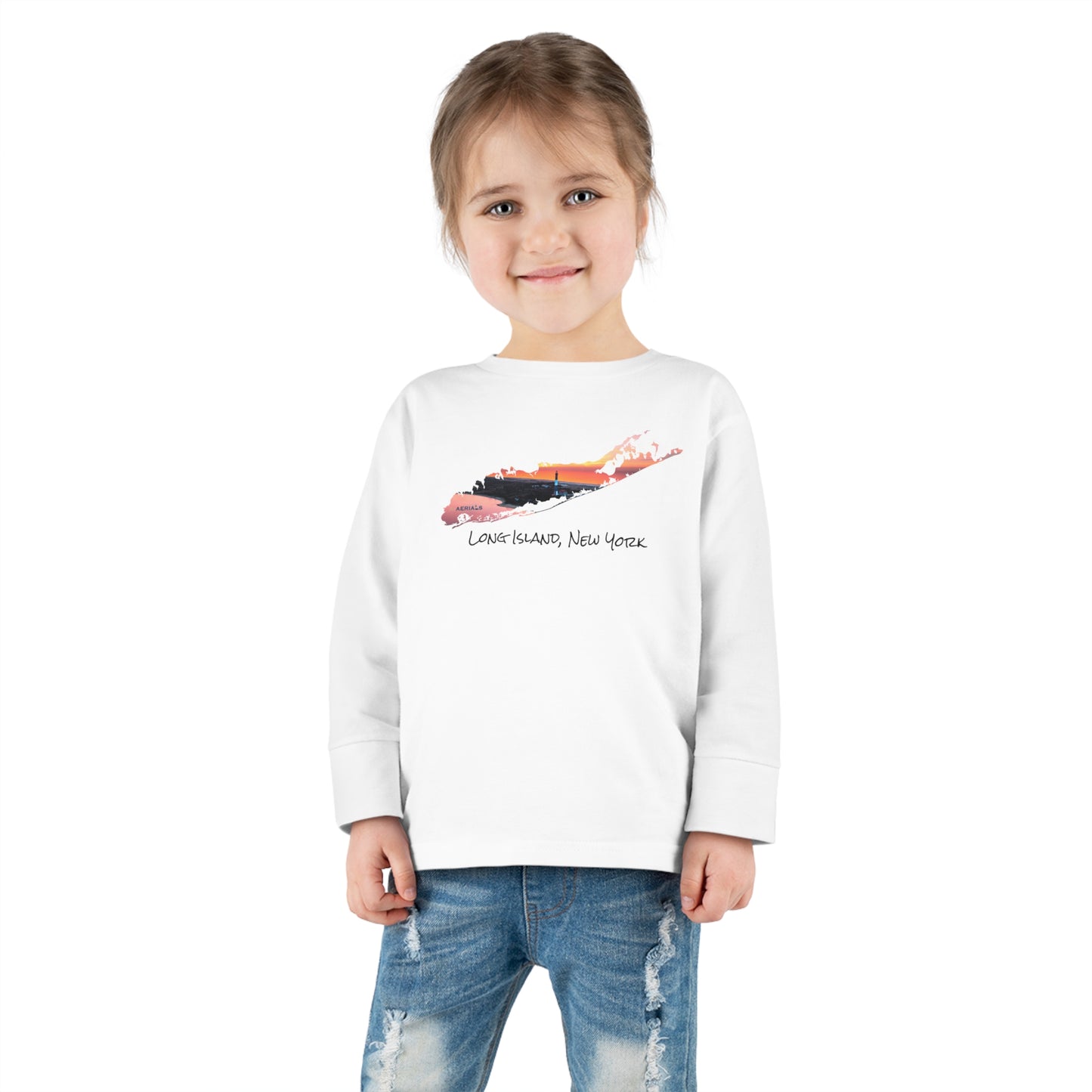 Toddler Long Sleeve Tee - Fire Island Lighthouse