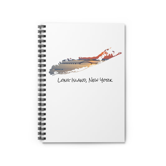 Spiral Notebook White - Great South Bay Bridge