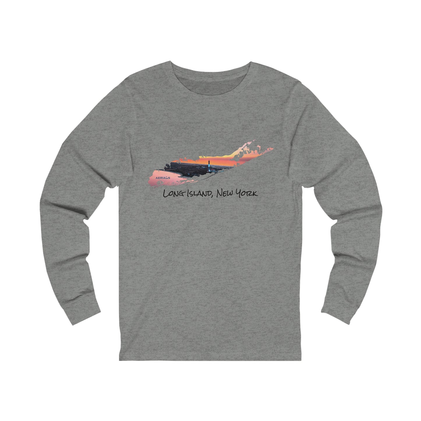 Unisex Jersey Long Sleeve Tee - Fire Island Lighthouse