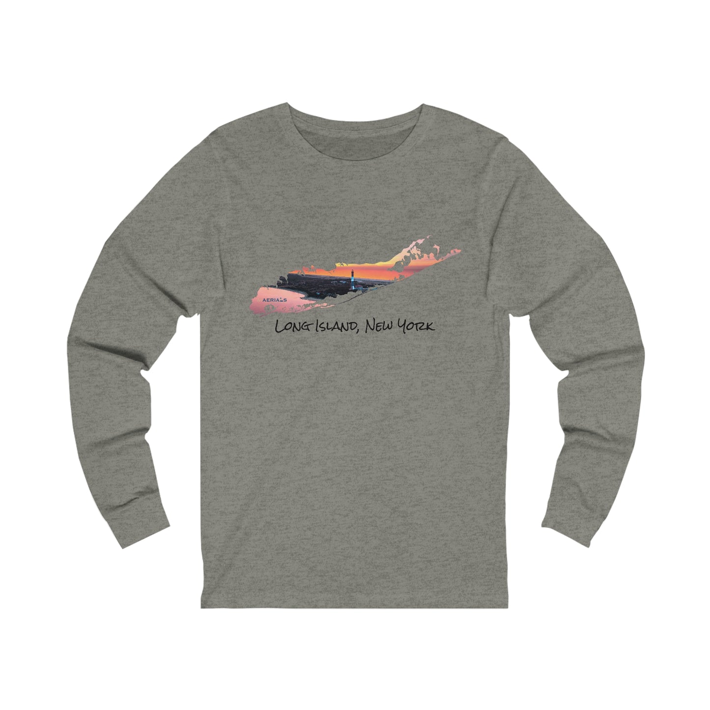 Unisex Jersey Long Sleeve Tee - Fire Island Lighthouse