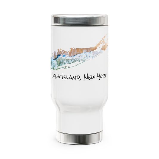 Travel Mug with Handle, 14oz - Sand & Sea