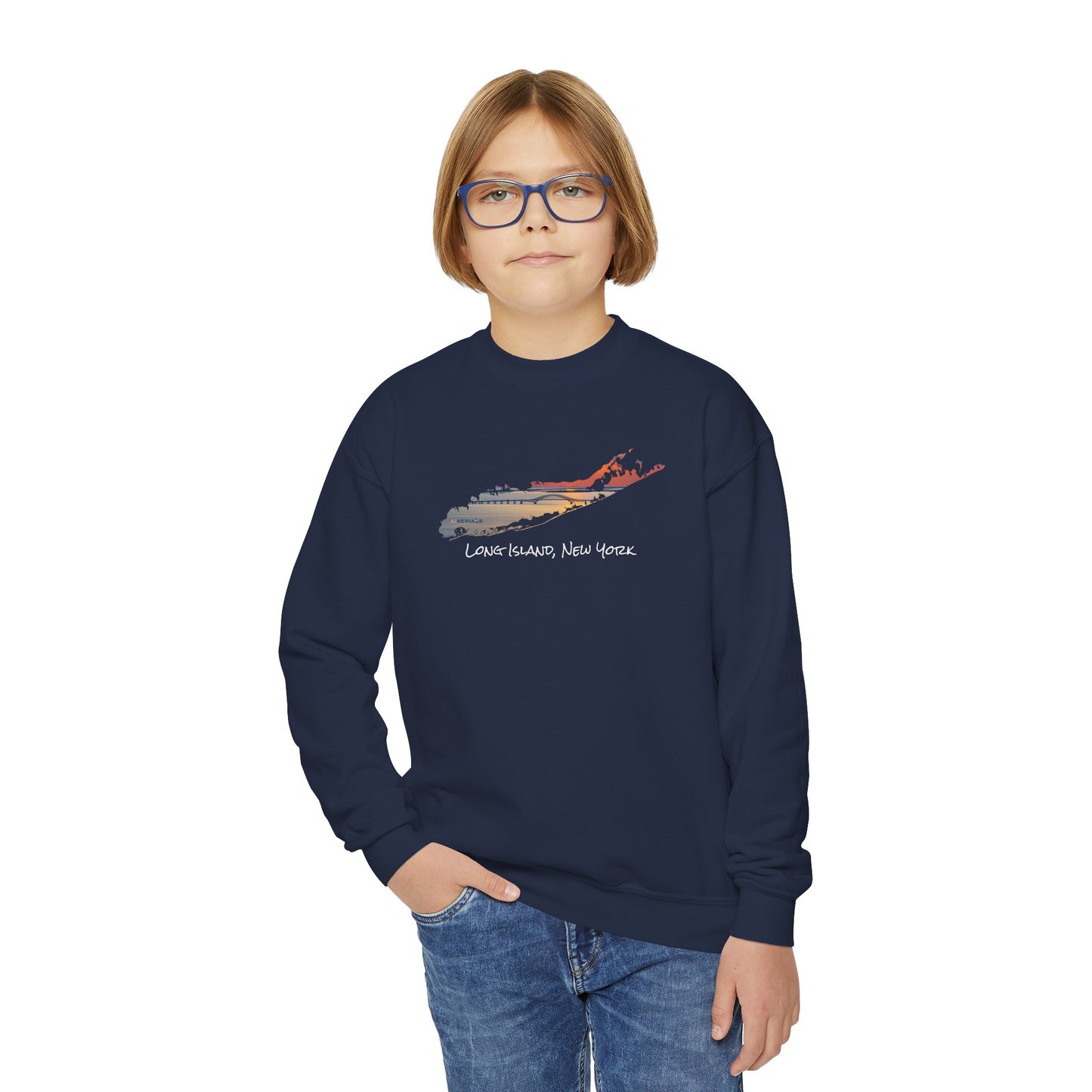 Youth Crewneck Sweatshirt - Great South Bay Bridge