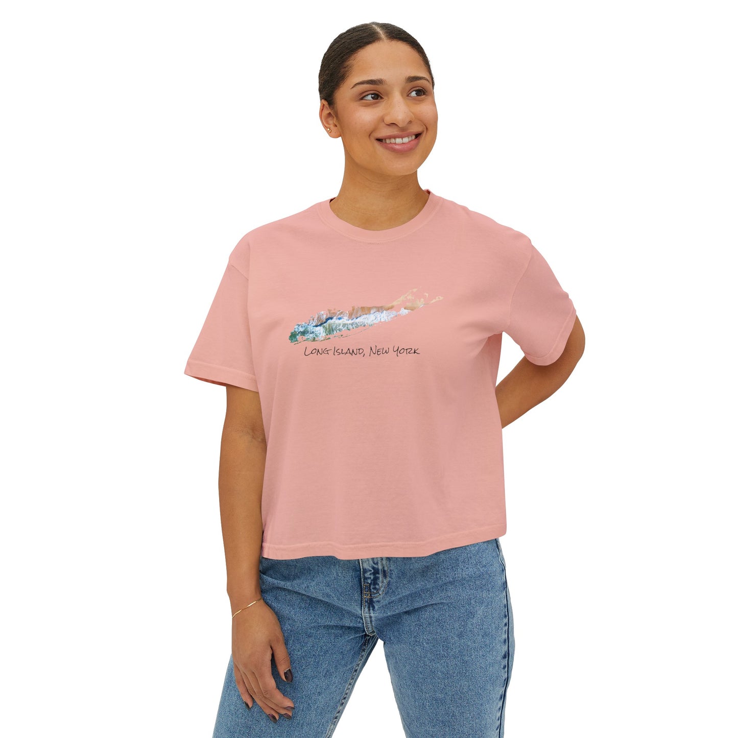 Women's Boxy Tee - Sand & Sea