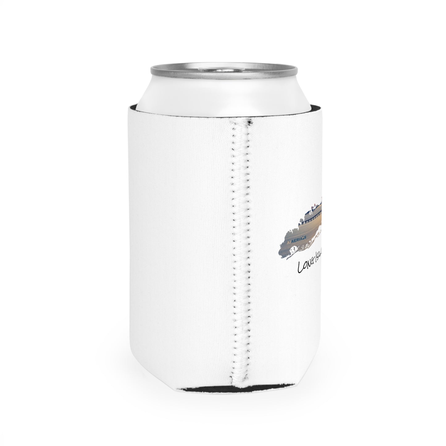 Can Cooler Sleeve White - Great South Bay Bridge