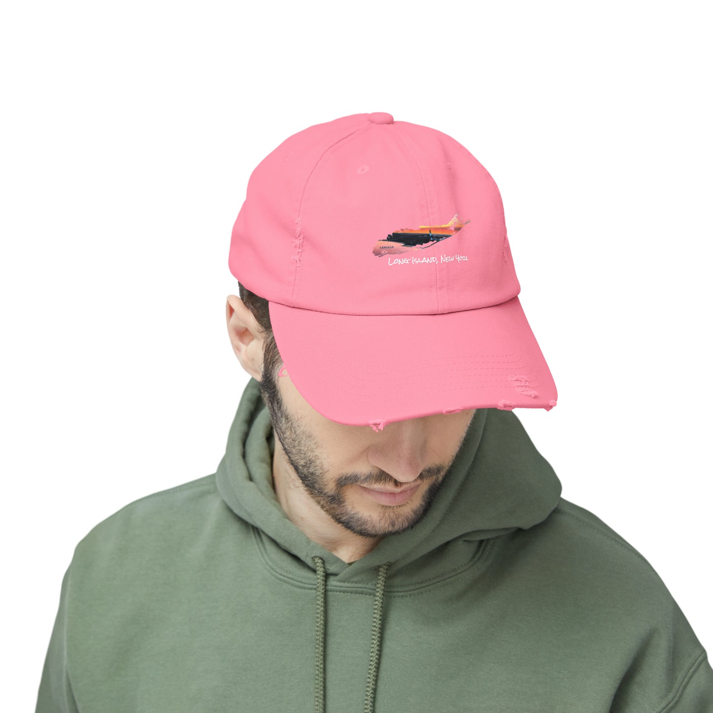 Unisex Distressed Cap - Fire Island Lighthouse